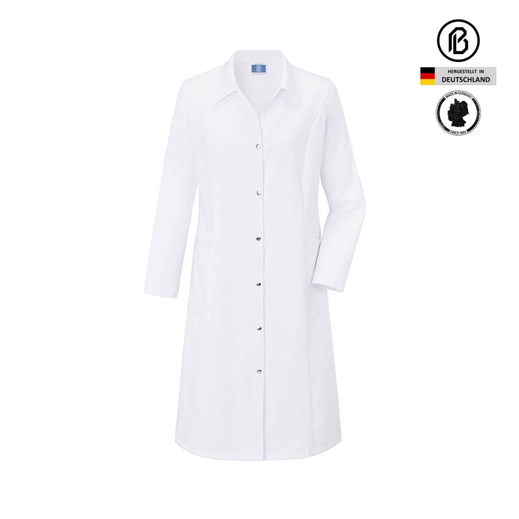 [031-AD22131-FK] Damen-Mantel Adrienne, weiß, Kentkragen