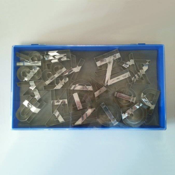 Garnierausstecher, Buchstaben, 24-teilig