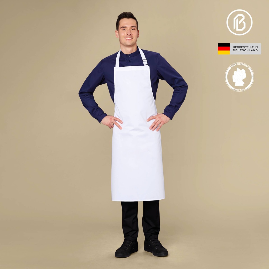 weiße TOP-Latzschürze