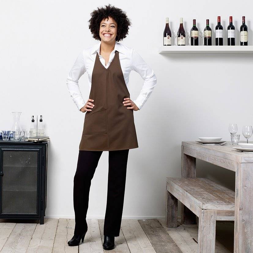 V-Latzschürze  farbig