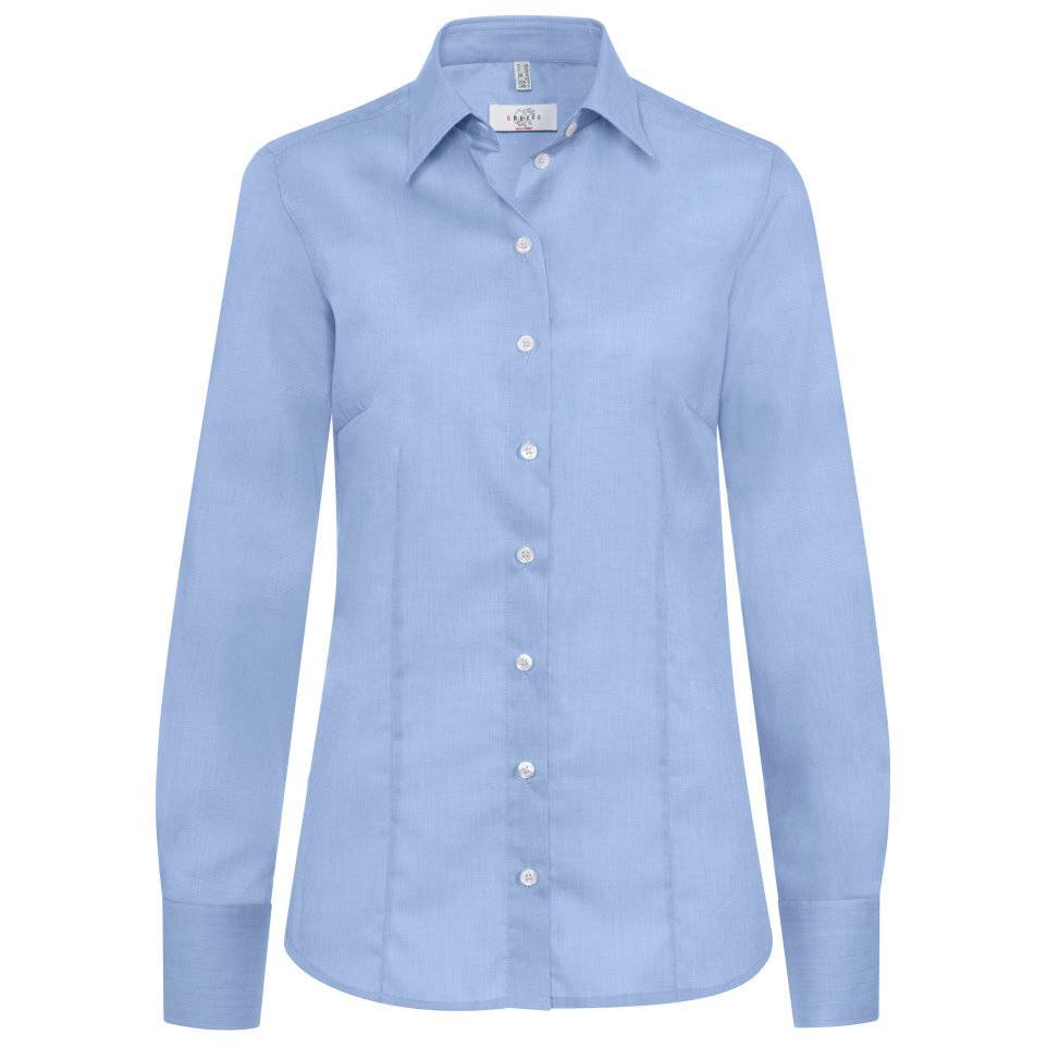 Bluse, fil á fil bleu, Gr.42