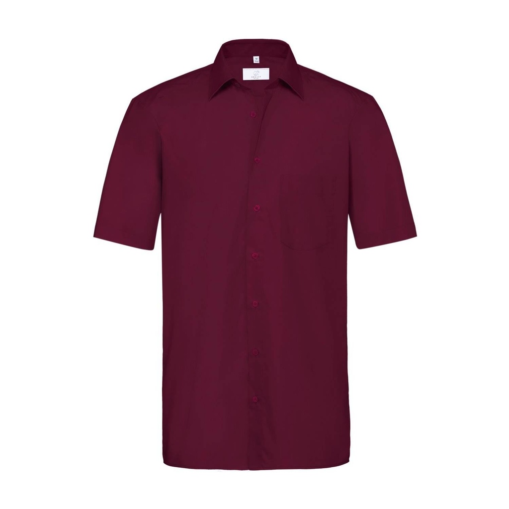 Basic-Hemd, bordeaux weinrot