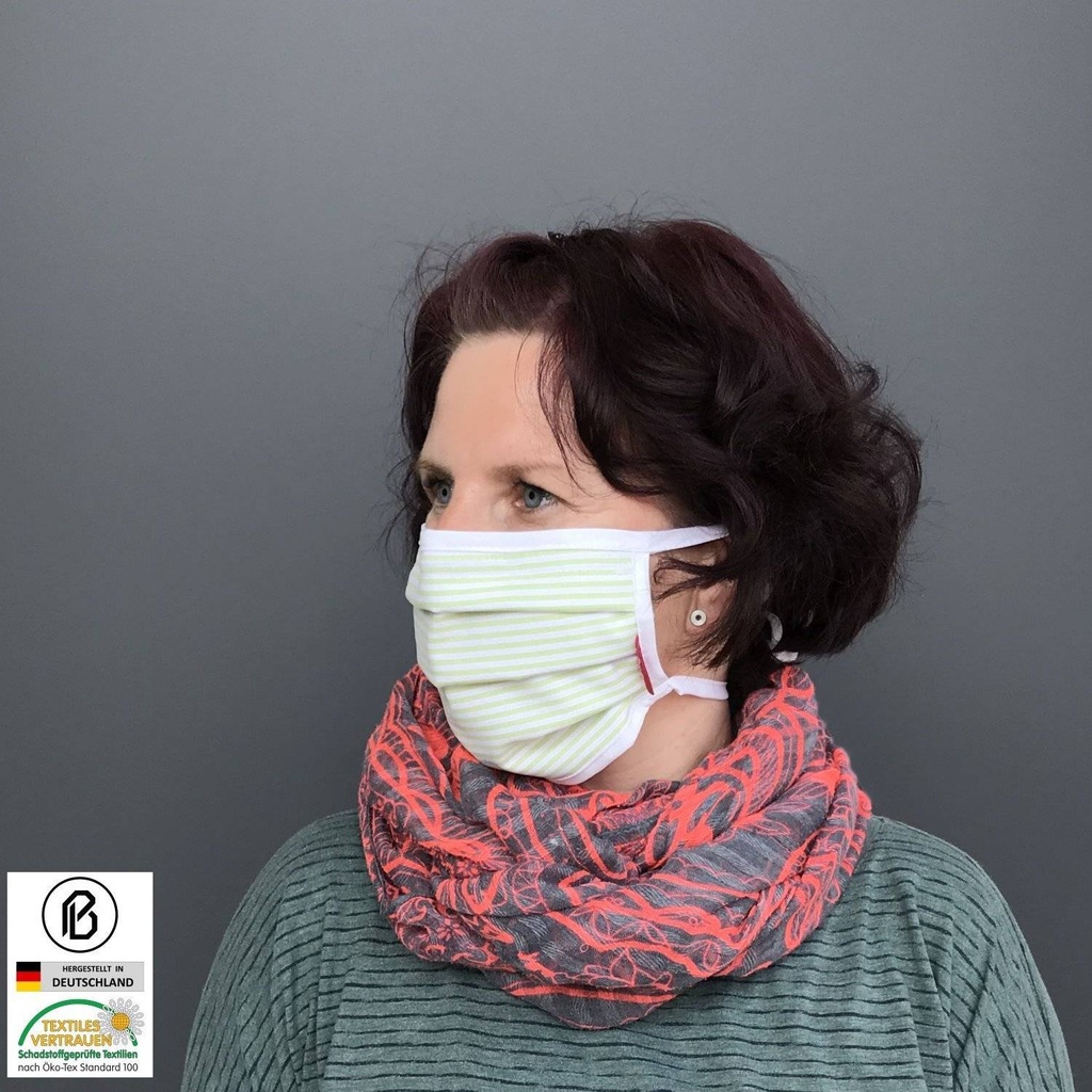 [0590-ST] Behelfs-Mund-Nasen-Maske, gestreift