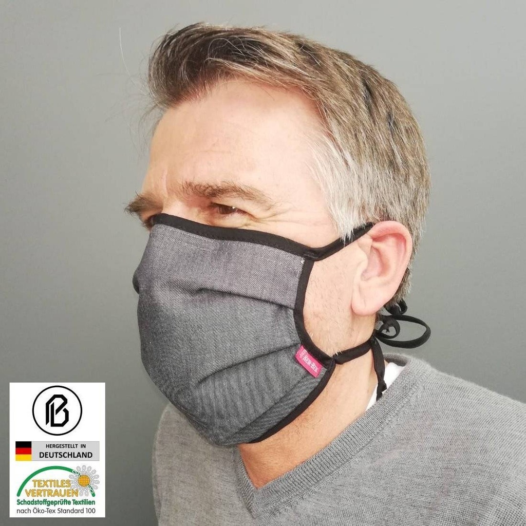 Behelfs-Mund-Nasen-Maske, Denim-Optik