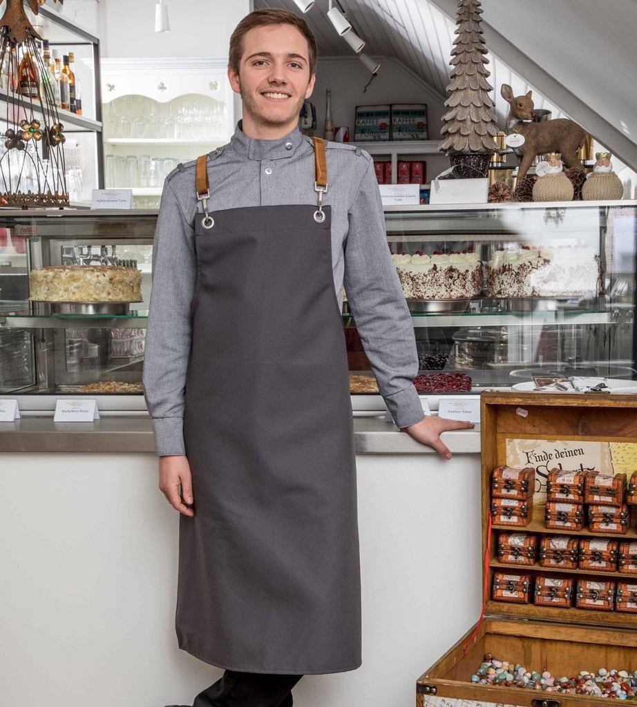 Träger-Latzschürze Treck-PANAMA, schwarz