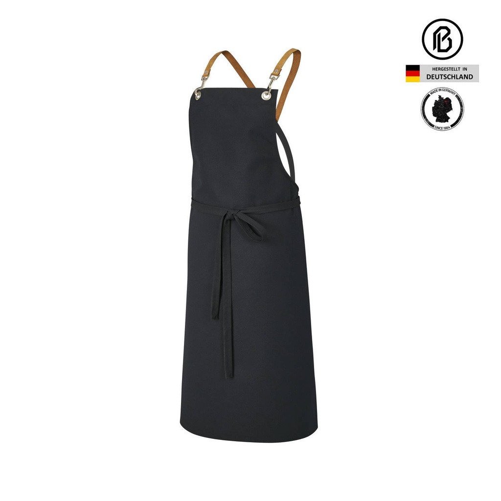 [047PA46-K9070] Träger-Latzschürze Keno-PANAMA, schwarz