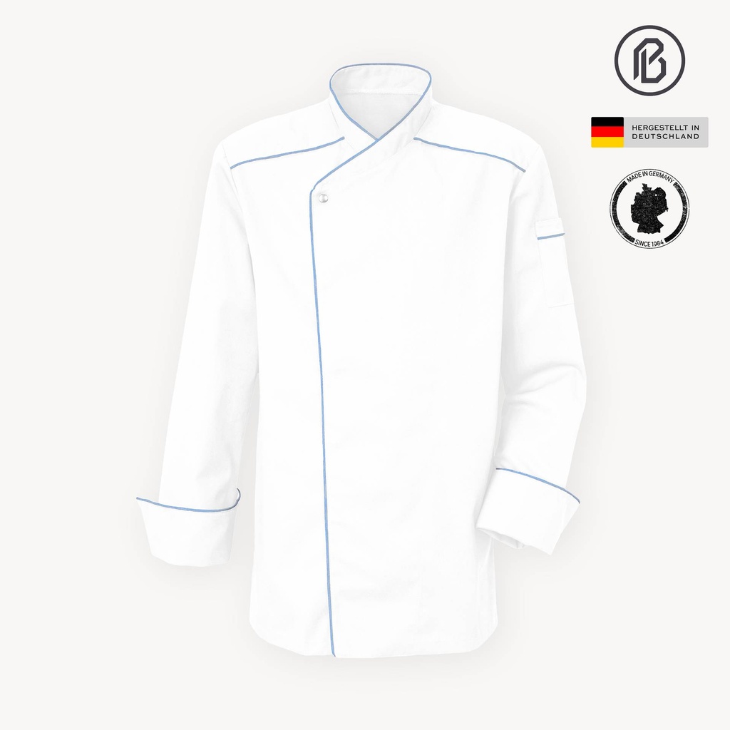 Soft-Magna, weiße Damenkochjacke