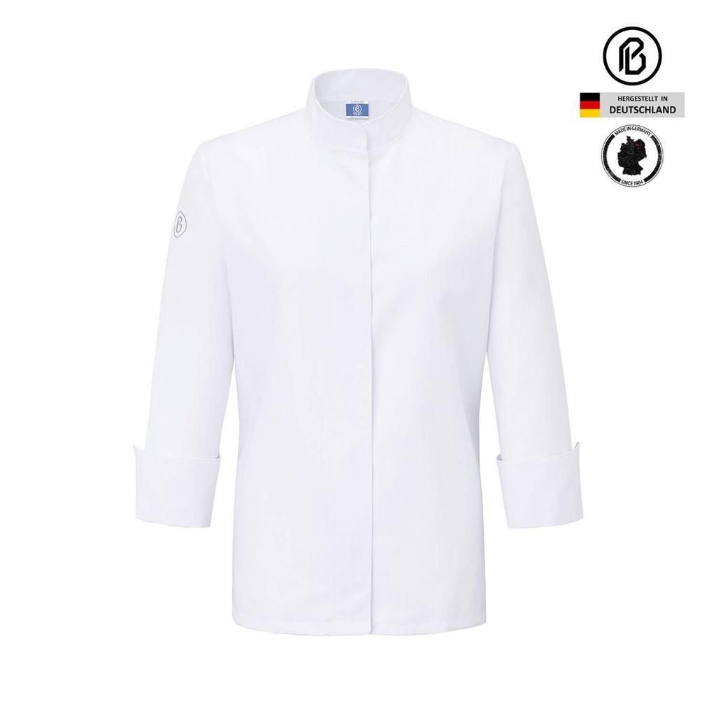 Organic-Zoe Damenkochjacke, weiß