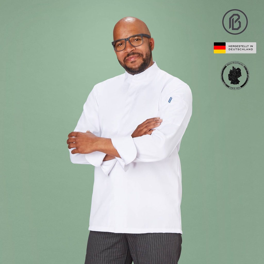 [01000ZE-REC] Repet-Zero, weisse Kochjacke für Herren