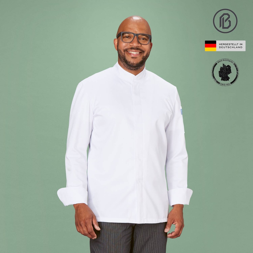 Soft-Zero, weisse Kochjacke für Herren