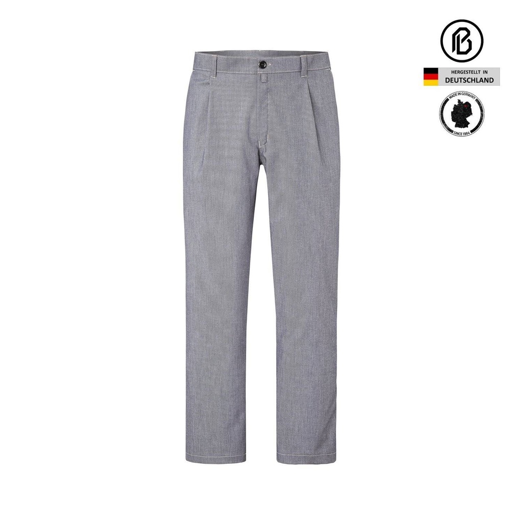 Kochhose Treck-Schwarz, mit Bundfalten