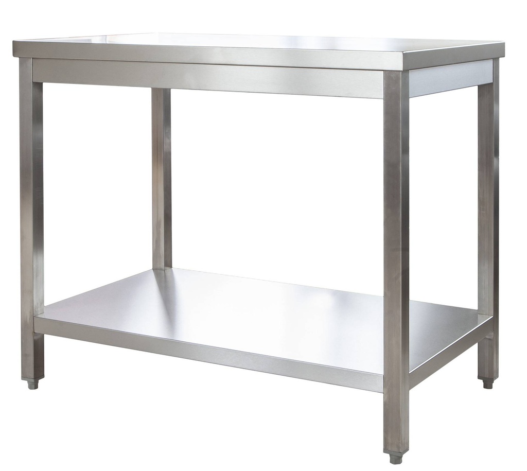 [ATG106] Edelstahl Arbeitstisch Profi 1000 x 600 mm - mit Grundboden