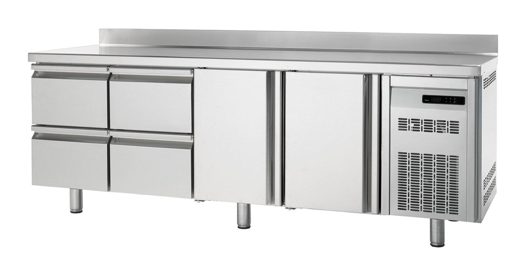 [KT-PREMIUM2/4EN_AK] Bäckereikühltisch Premium 2/4 mit Aufkantung