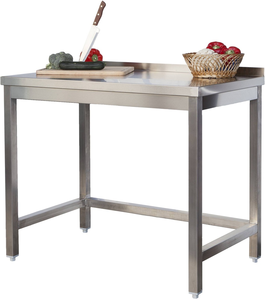 Edelstahl Arbeitstisch Profi 1600 x 600 mm - mit Aufkantung