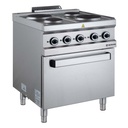 Elektroherd Serie 700 - 70/70 mit Elektrobackofen - 4 runde Kochfelder - 13,5 kW