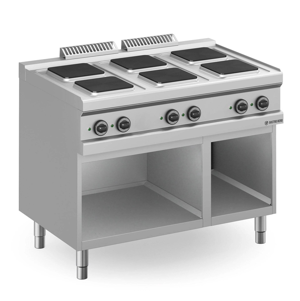 [D77E6AQ] Elektroherd Serie 700 - 110/70 - 6 quadratische Kochfelder 15,6 kW