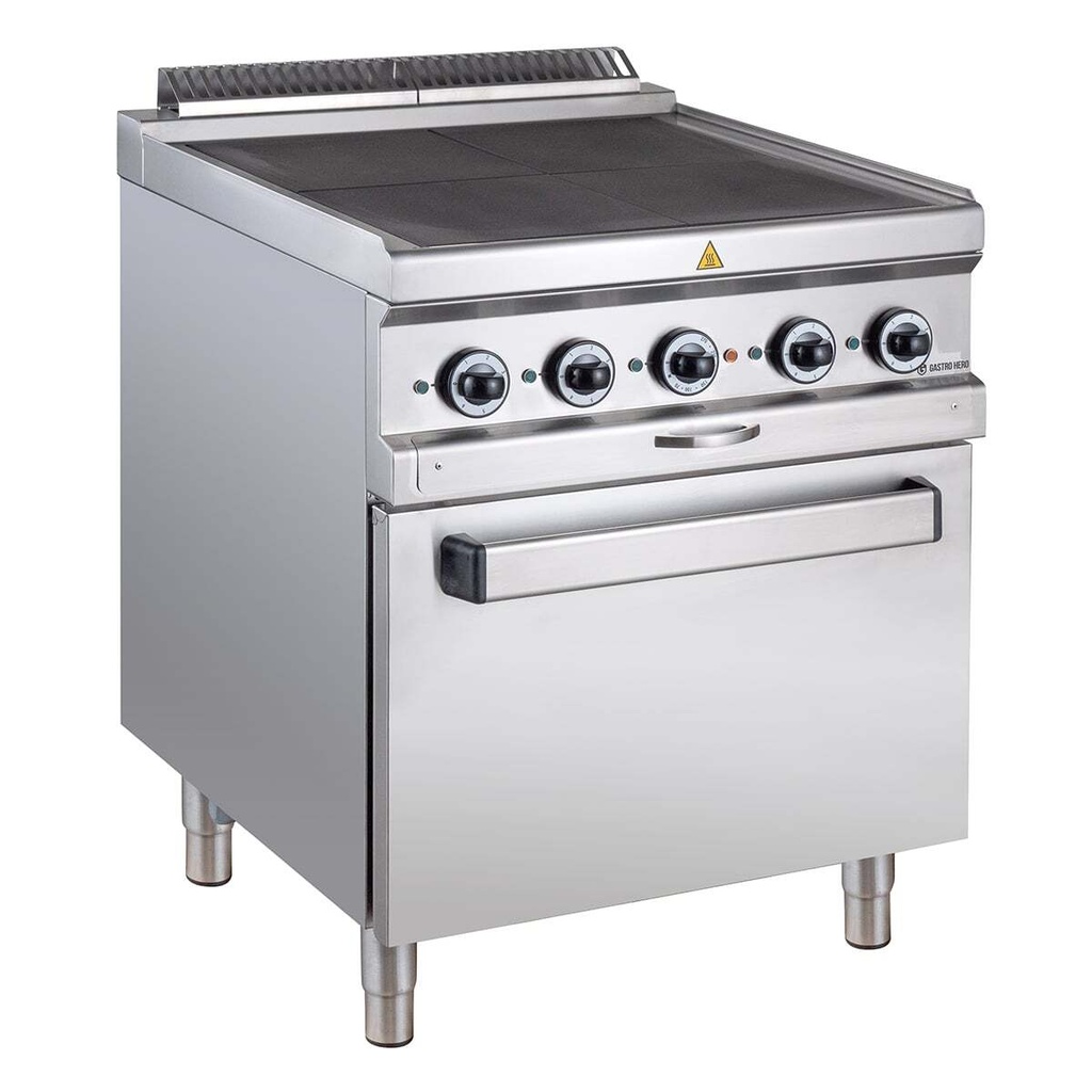 [D77E4FVPQ] Elektroherd Serie 700 - 70/70  mit Elektrobackofen, Umluft - 4 quadratische, abgesenkte Kochfelder - 12,6 kW