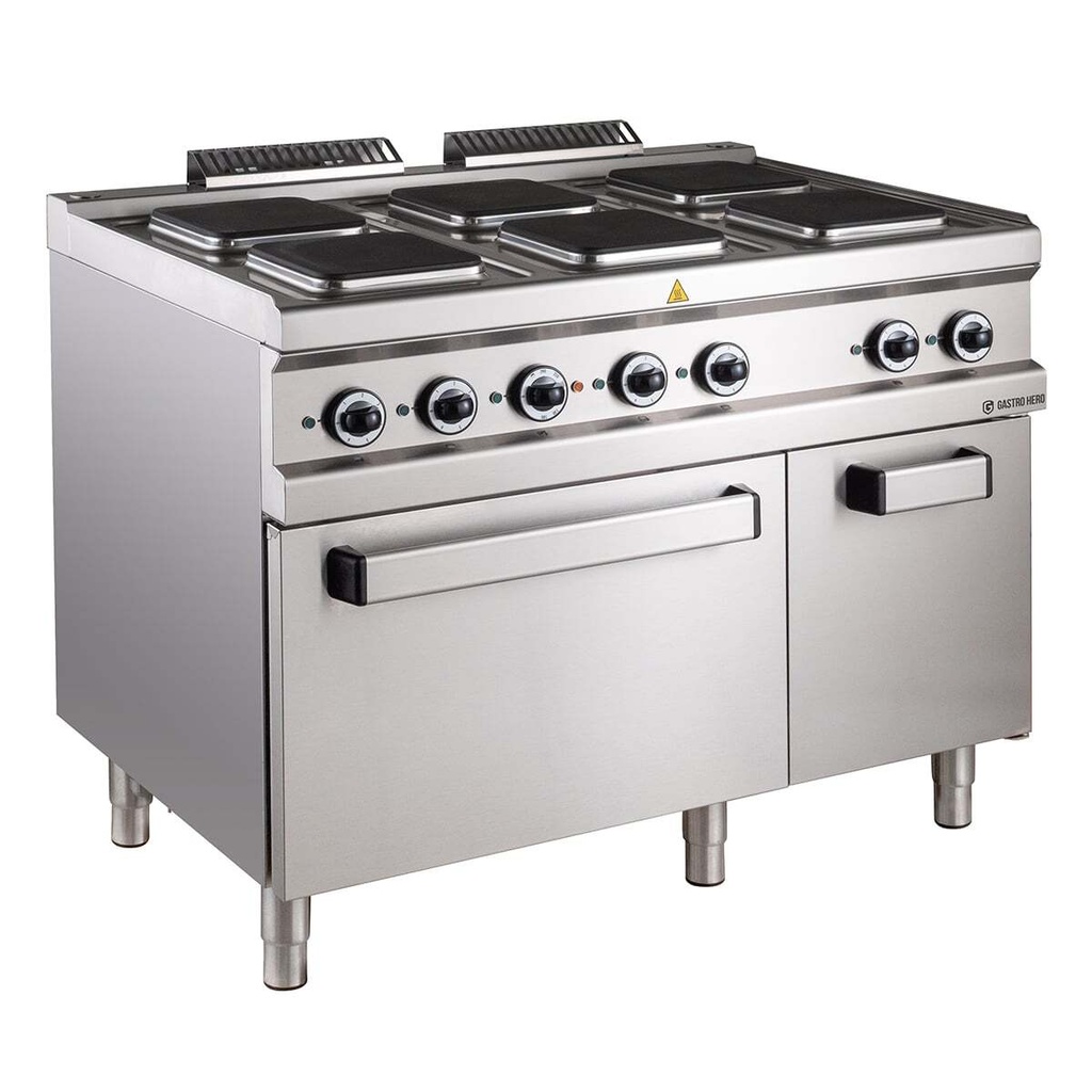 [D77E6FAQ] Elektroherd Serie 700 - 110/70 mit Elektrobackofen - 6 quadratische Kochfelder - 20,9 kW