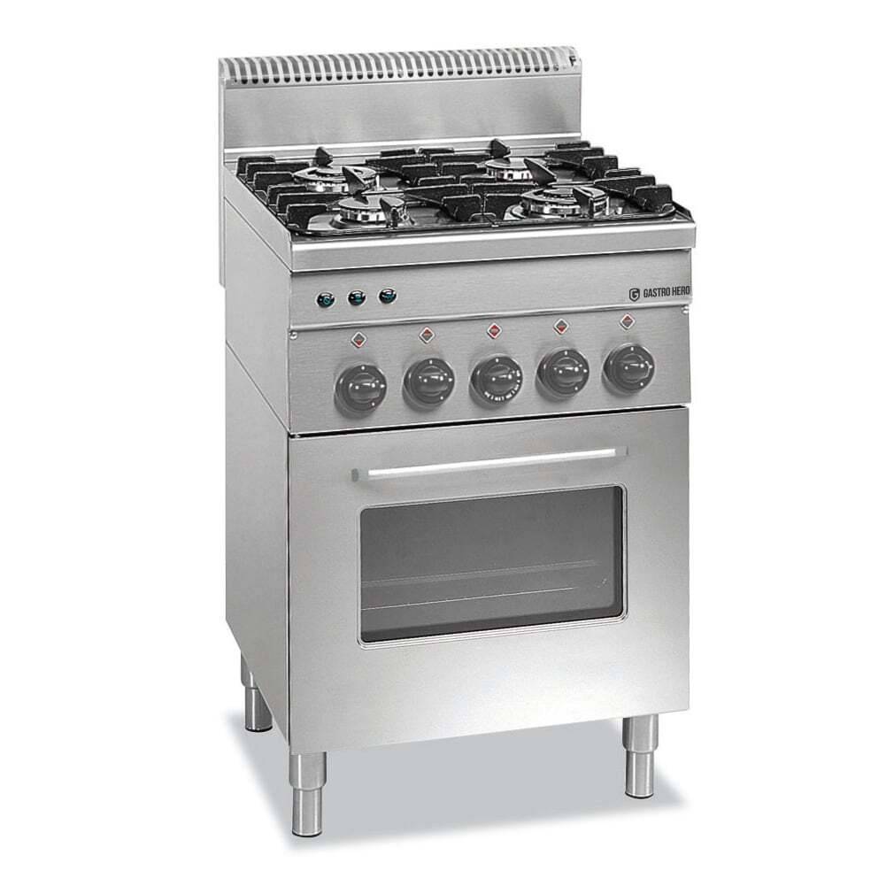 Gasherd Serie 600 - 60/60 mit Gasbackofen und Elektrogrill - 13,7 kW