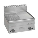 Gas-Grillplatte Serie 600 - 60/60 - 1/2 glatt, 1/2 gerillt - Tischgerät - 10,2 kW