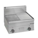 Elektro-Grillplatte Serie 600 - 60/60 - 1/2 glatt, 1/2 gerillt Tischgerät - 7,5 kW