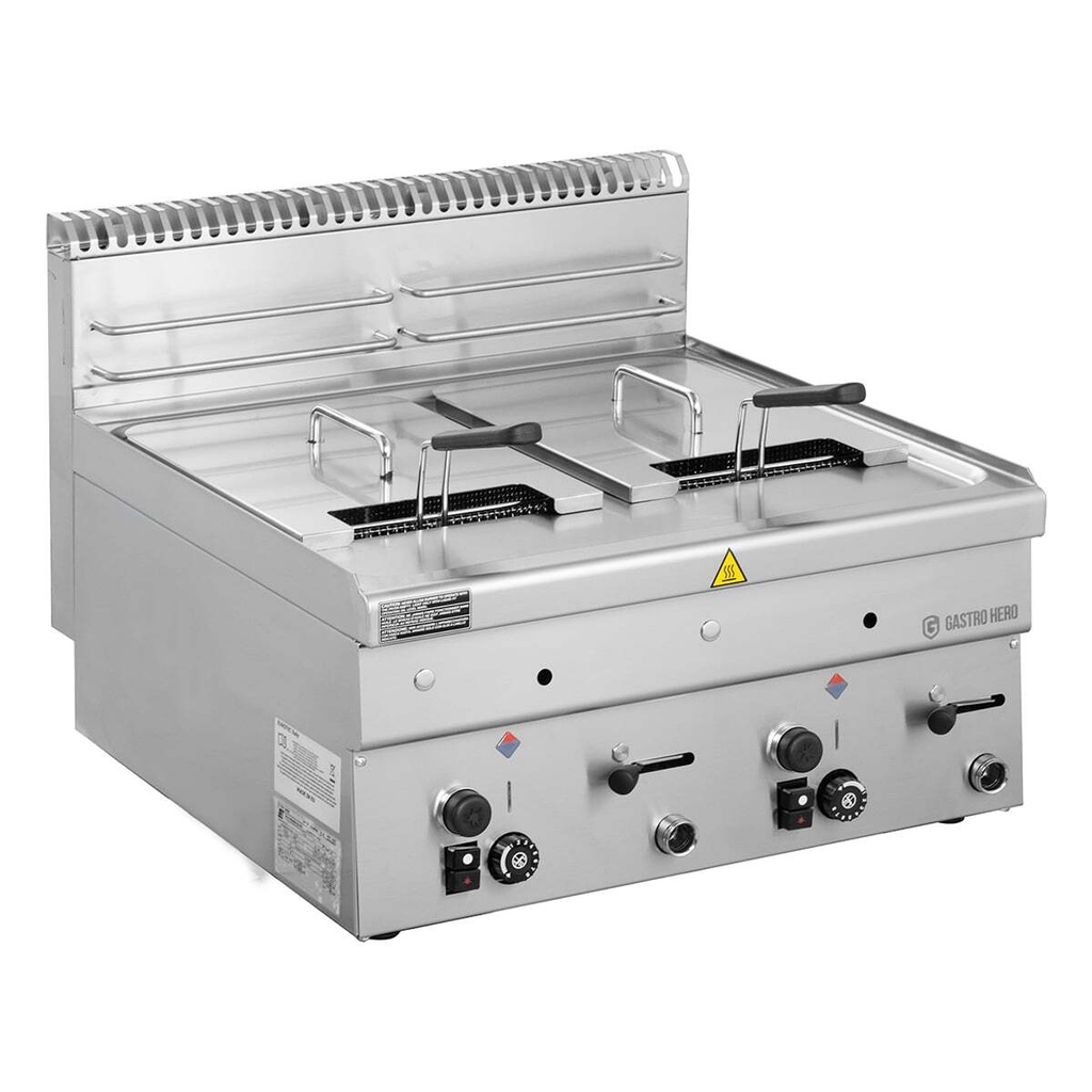 Gas-Fritteuse Serie 600 - 60/60 - 8+8 Liter - Tischgerät - 14,8 kW