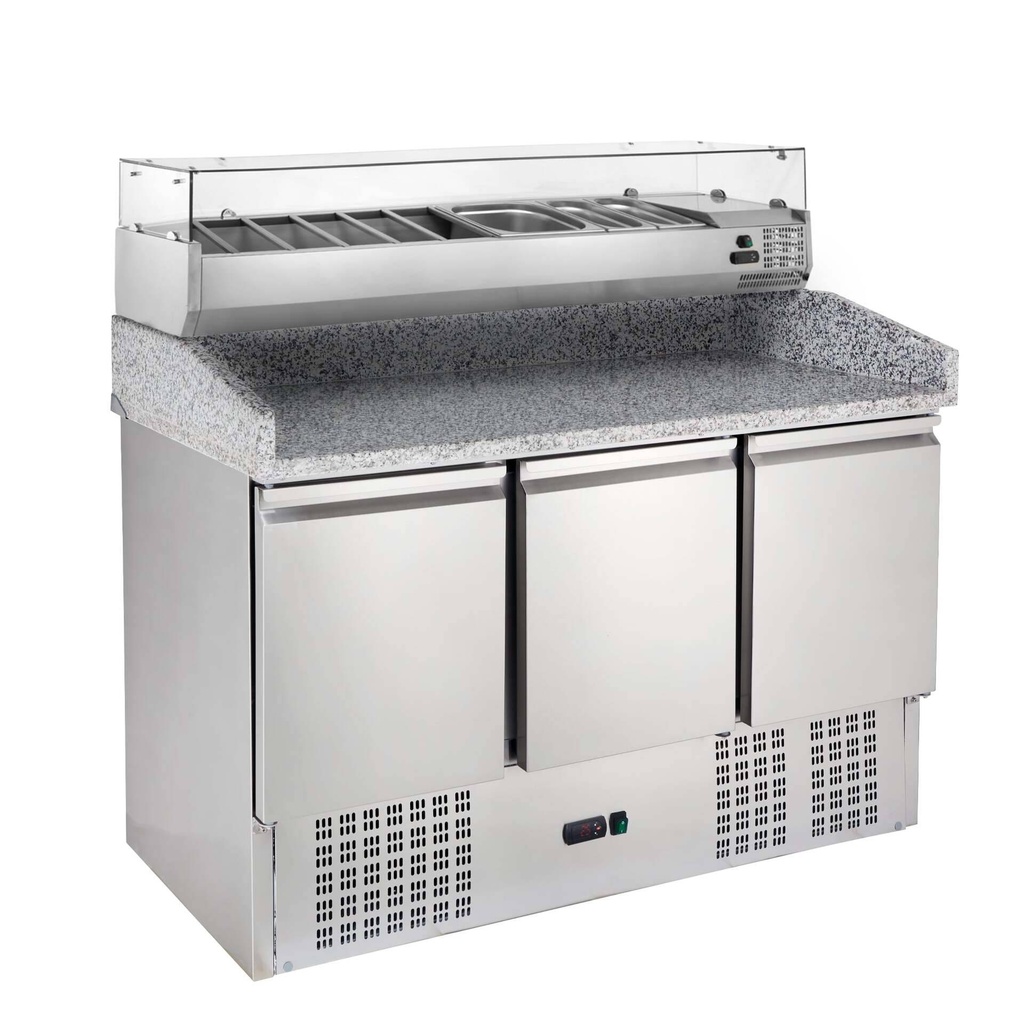 Pizzatisch ECO Mini 3/0 mit Kühlaufsatz ECO 6x GN 1/4