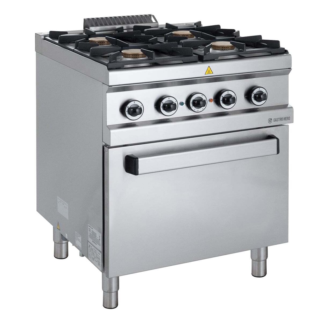 [D77G4FEVXL] Gasherd Serie 700 - 70/70 mit Elektrobackofen, Umluft  - 4 Kochstellen - 33,3 kW