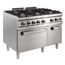 Gasherd Serie 700 - 110/70 mit Gasbackofen - 6 Kochstellen - 48 kW
