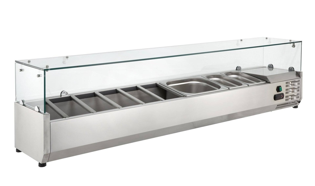 [VRXH2000/330] Kühlaufsatz ECO 10 x GN 1/4 mit Glasaufsatz