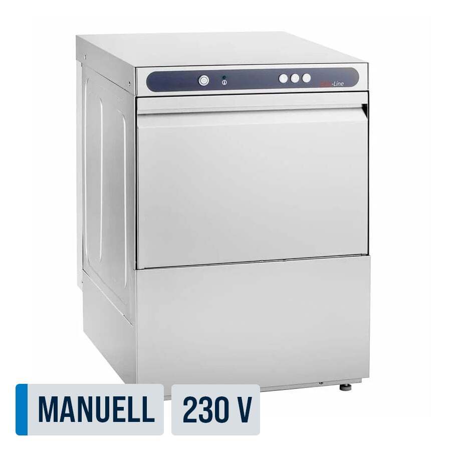 [ECOLINE-GSM50SLE] Geschirrspülmaschine ECO 50x50 cm Korbmaß, mit Reiniger- & Klarspüldosierer, mit Ablaufpumpe & Enthärter, Made in Europe, 230 Volt