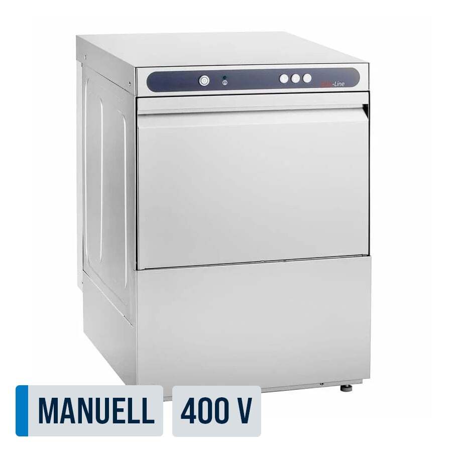 Geschirrspülmaschine ECO 50x50 cm Korbmaß, mit Reiniger- & Klarspüldosierer, mit Ablaufpumpe & Enthärter, Made in Europe, 400 Volt