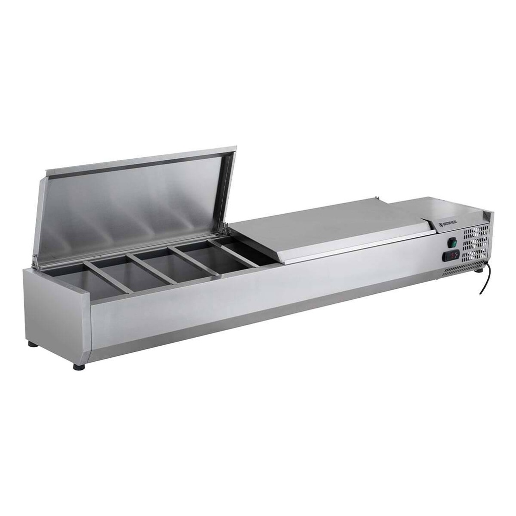 [VRXH2000/330SS] Edelstahl-Kühlaufsatz ECO 10 x GN 1/4